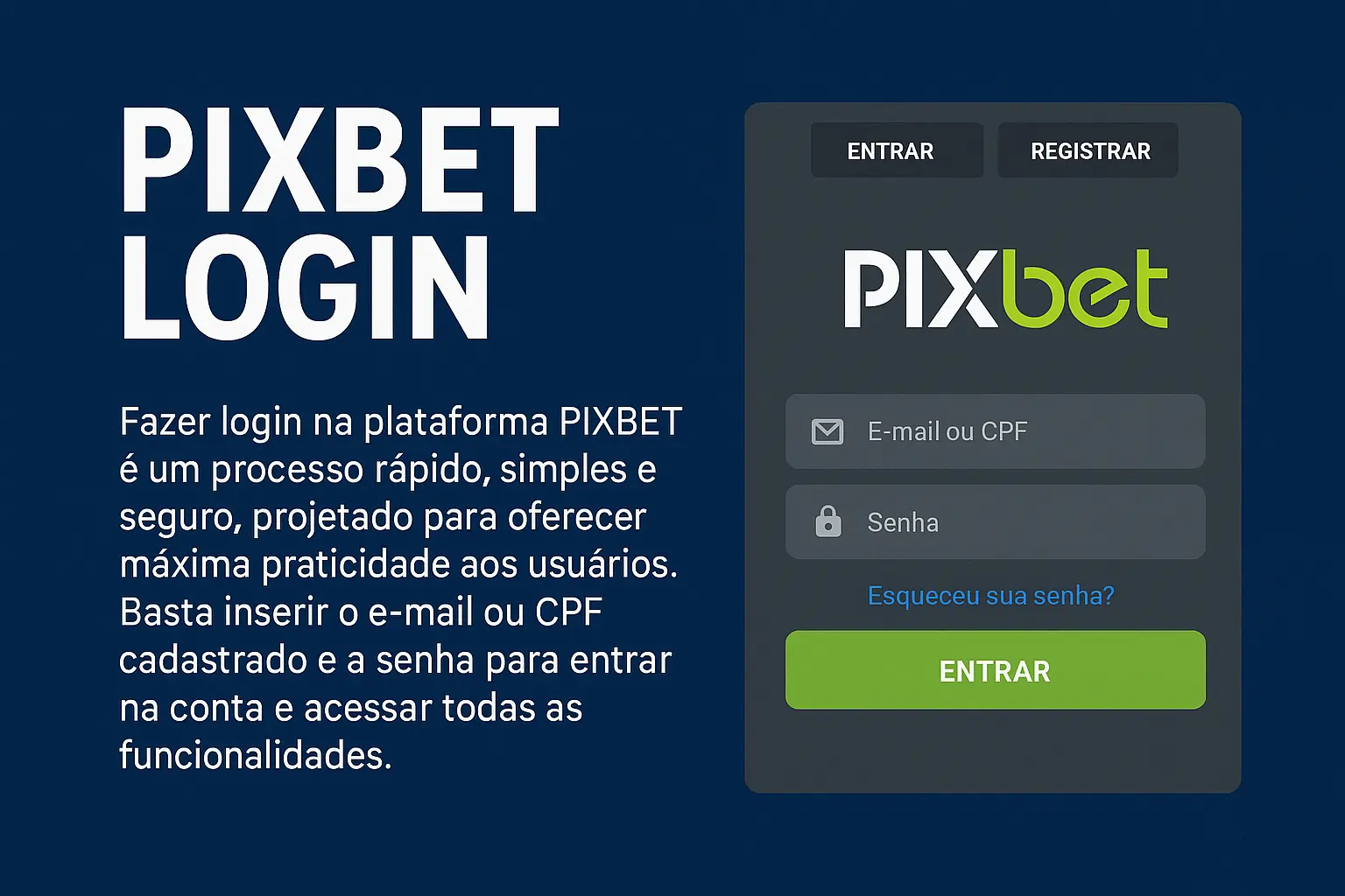 Login no Cassino PIXBET